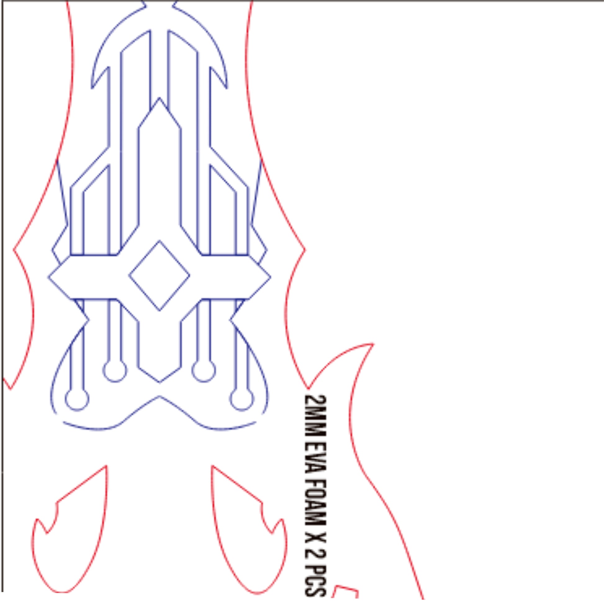 Prop Pattern: Freedom-Sworn from Genshin Impact Cosplay Template Blueprint PDF