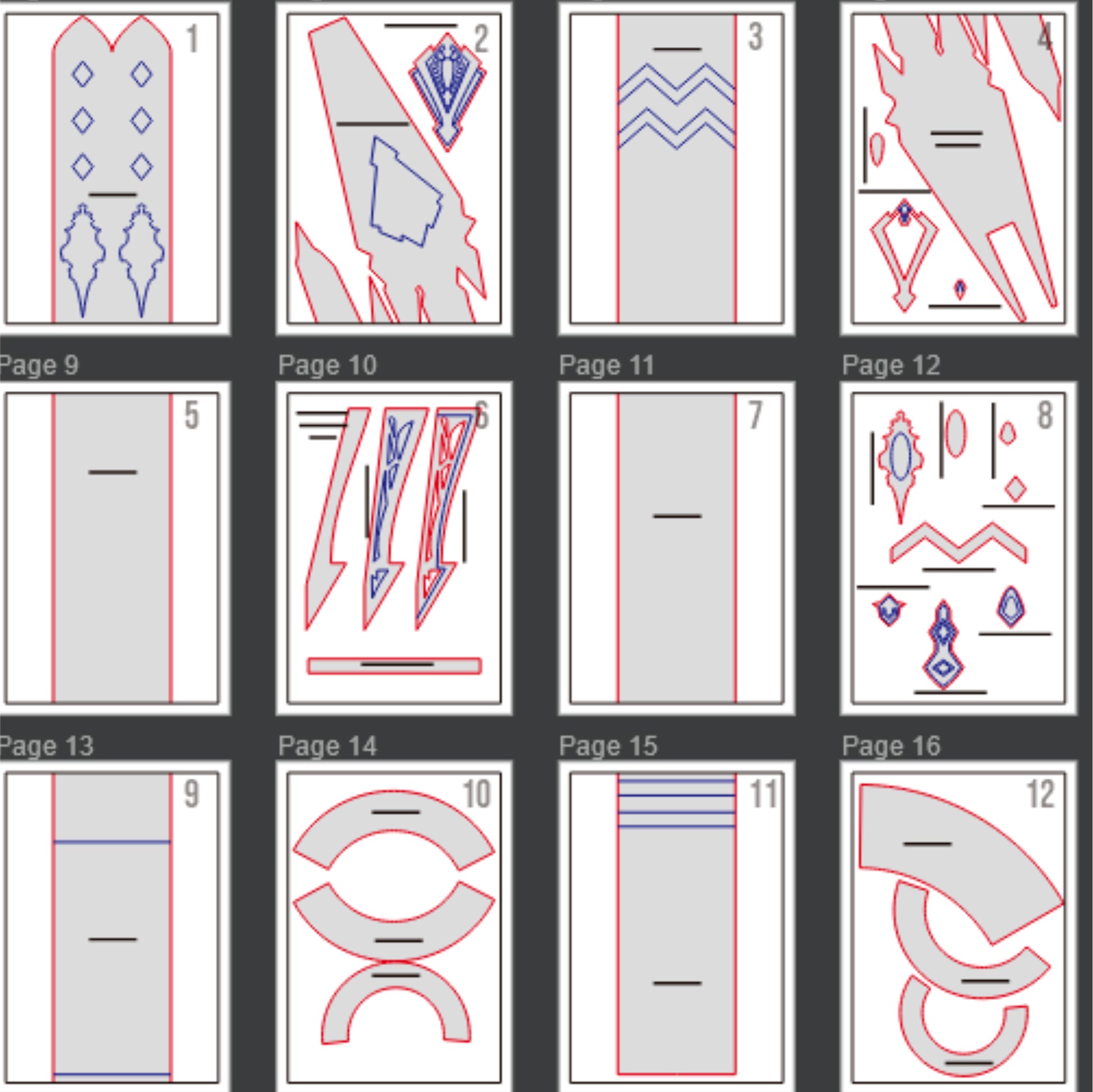 Prop Pattern: Graha Tia Staff from Final Fantasy Cosplay Template Blueprint PDF