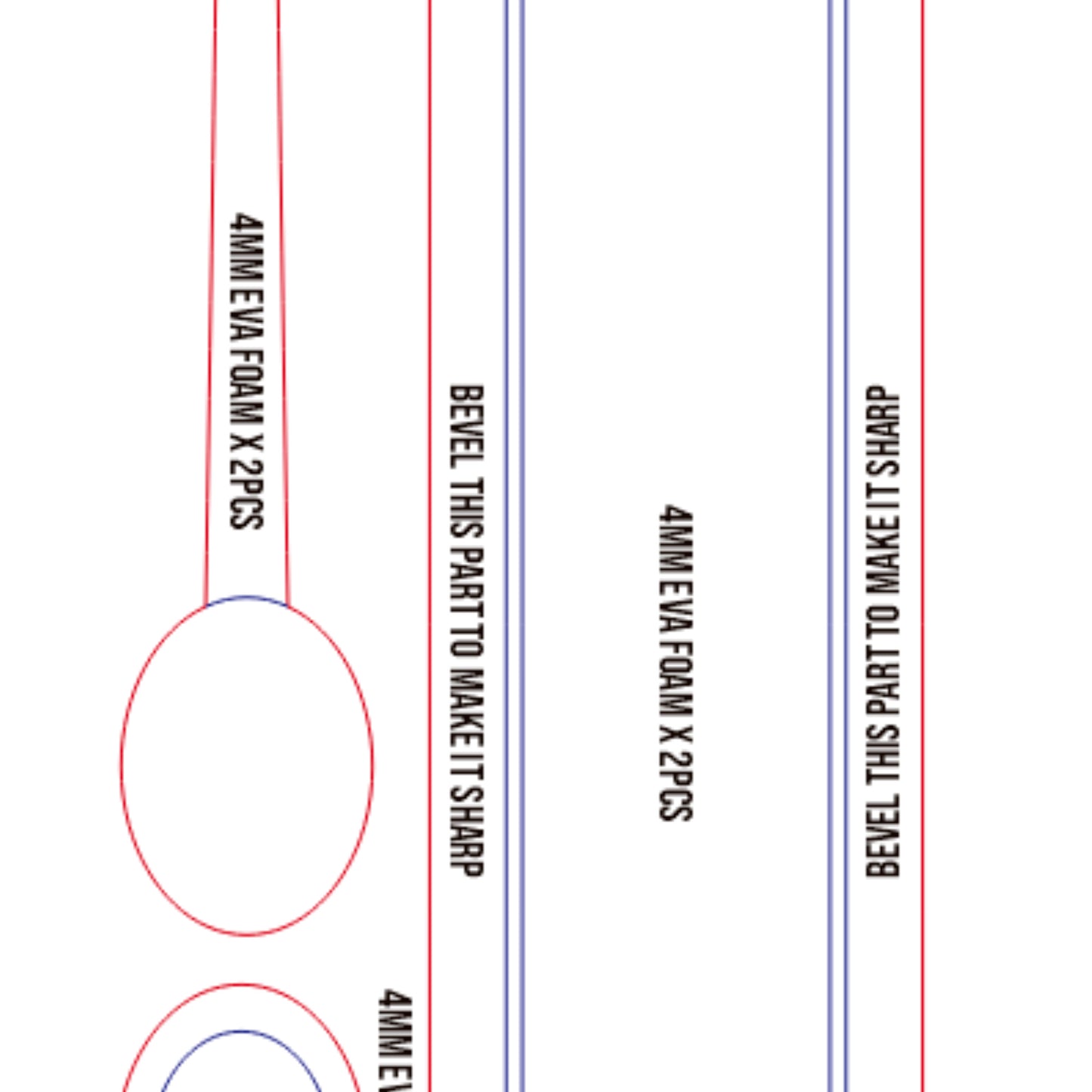 Prop Pattern: Himmel Sword from Sousou no Frieren Cosplay Template Blueprint PDF