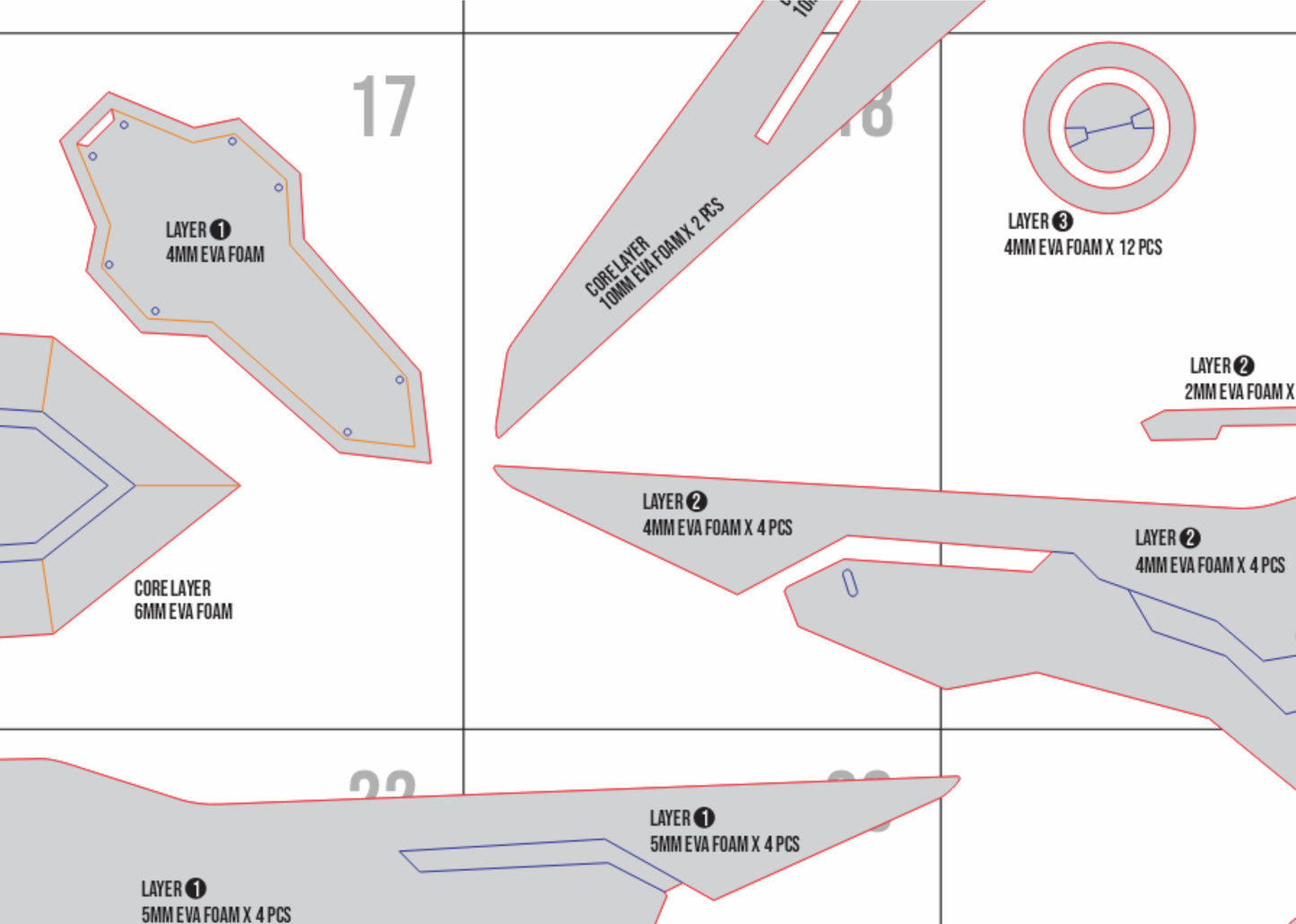 Prop Pattern: Isabel Wings from Goddess of Victory: Nikke Cosplay Template Blueprint PDF