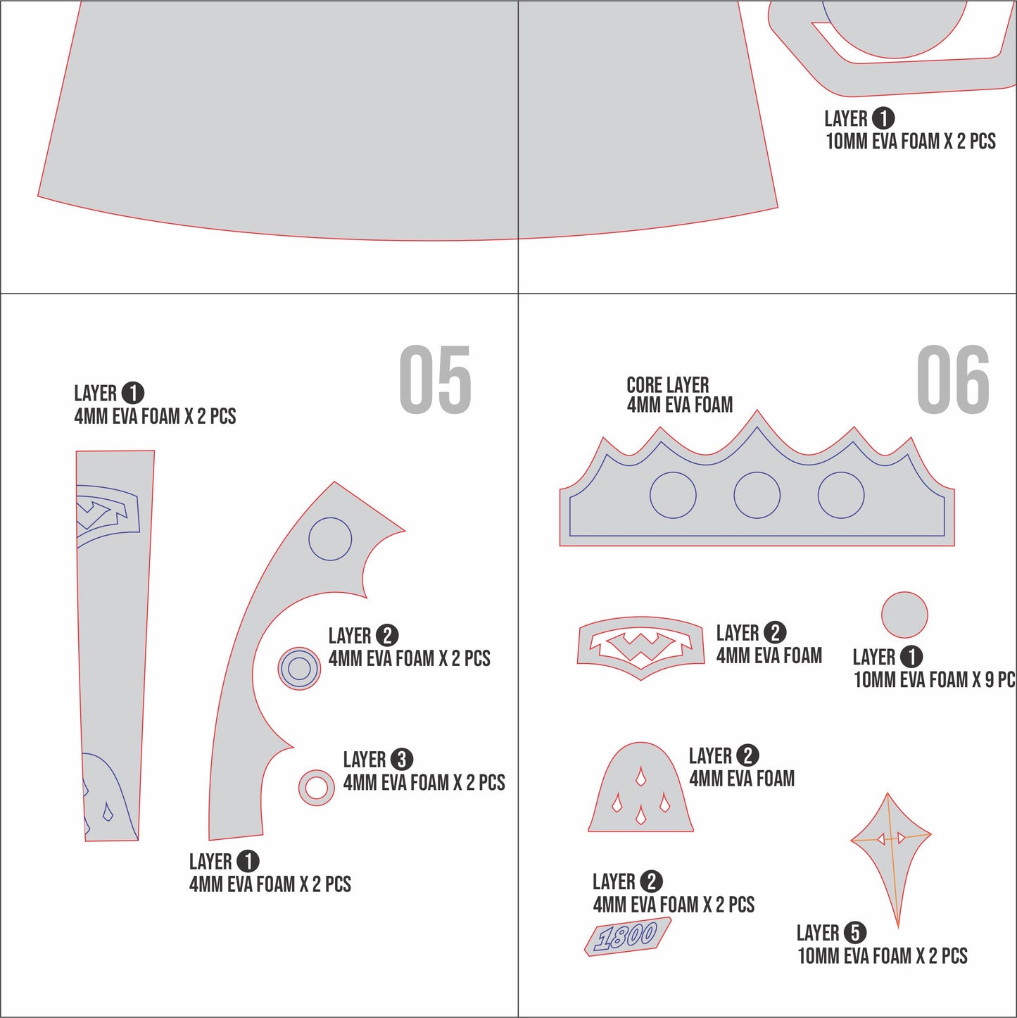 Prop Pattern: Lighter Gauntlet from Zenless Zone Zero Cosplay Template Blueprint PDF