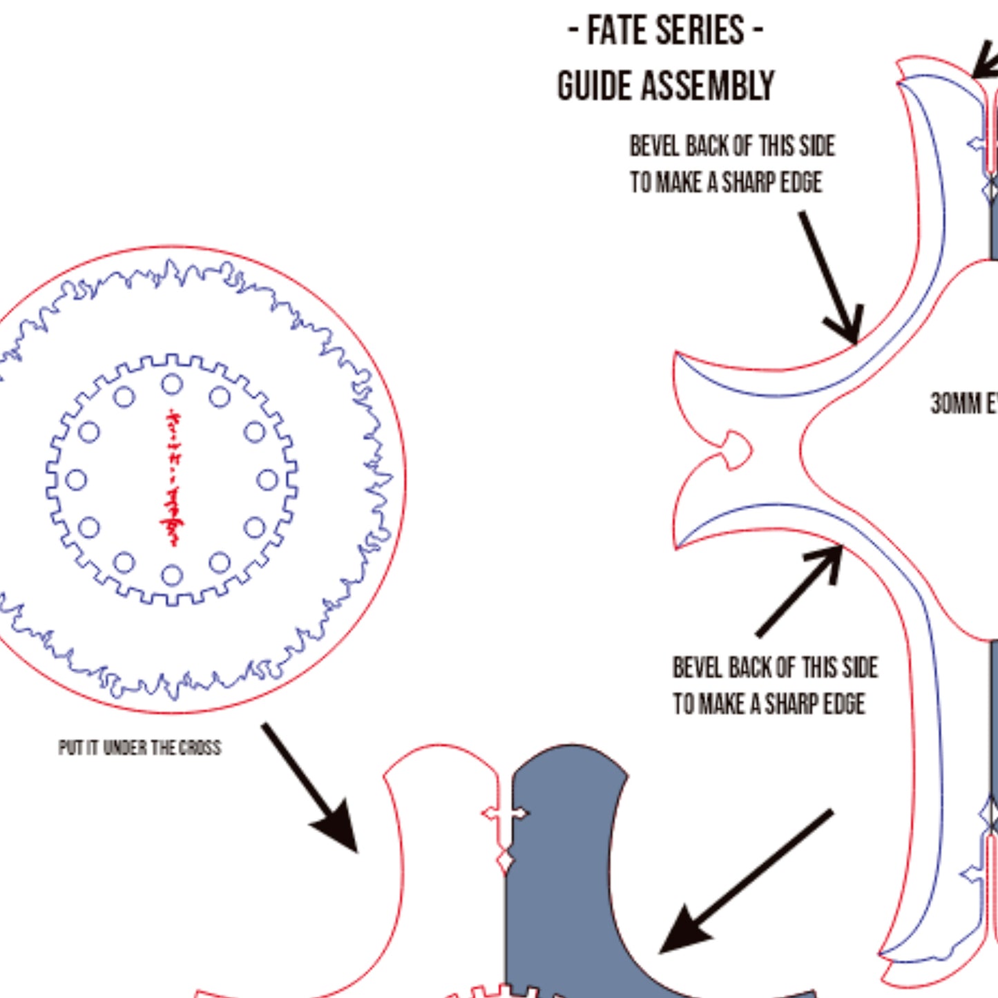 Prop Pattern: Mashu Kyrielight Shield from Fate/Grand Order Cosplay Template Blueprint PDF