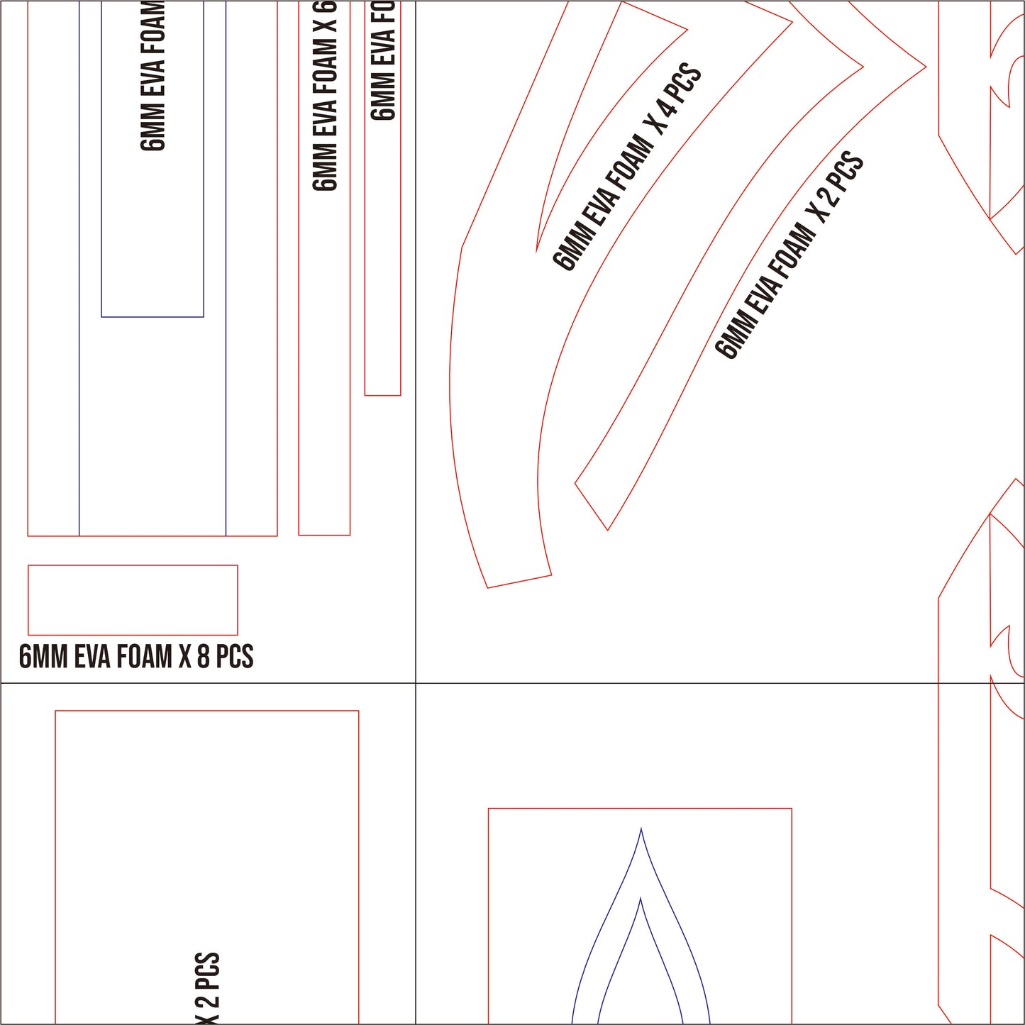 Prop Pattern: Mehrak Kaveh Case from Genshin Impact Cosplay Template Blueprint PDF