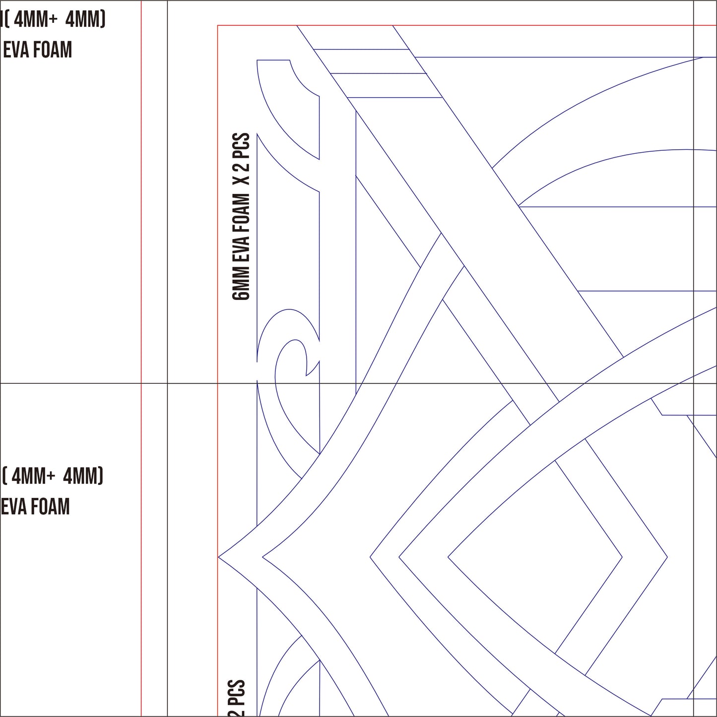 Prop Pattern: Mehrak Kaveh Case from Genshin Impact Cosplay Template Blueprint PDF