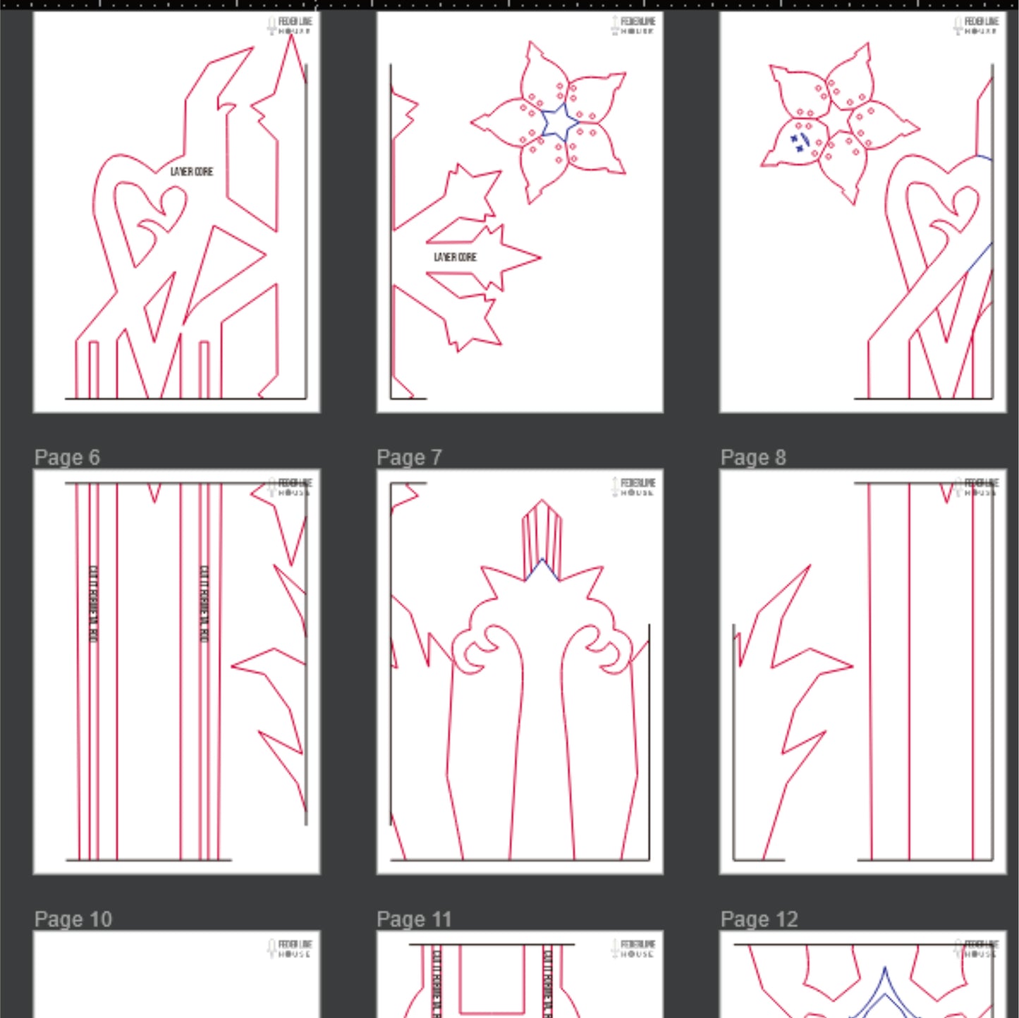 Prop Pattern: Oathkeeper Keyblade from Kingdom Hearts Cosplay Template Blueprint PDF