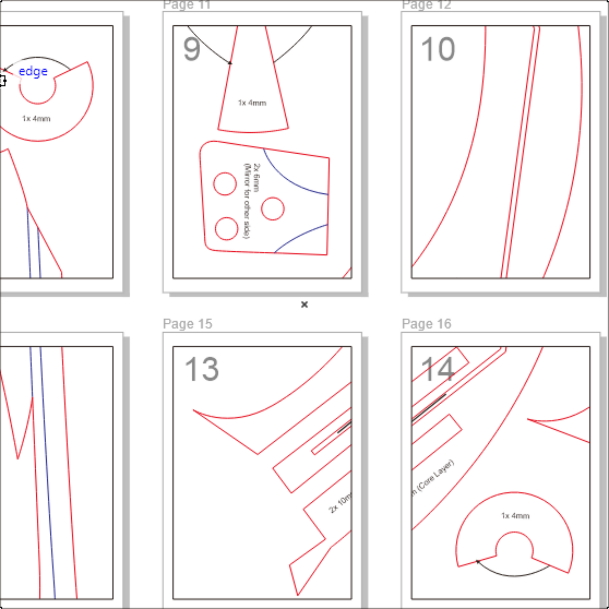 Prop Pattern: Rei Ayanami Scythe from Evangelion Cosplay Template Blueprint PDF