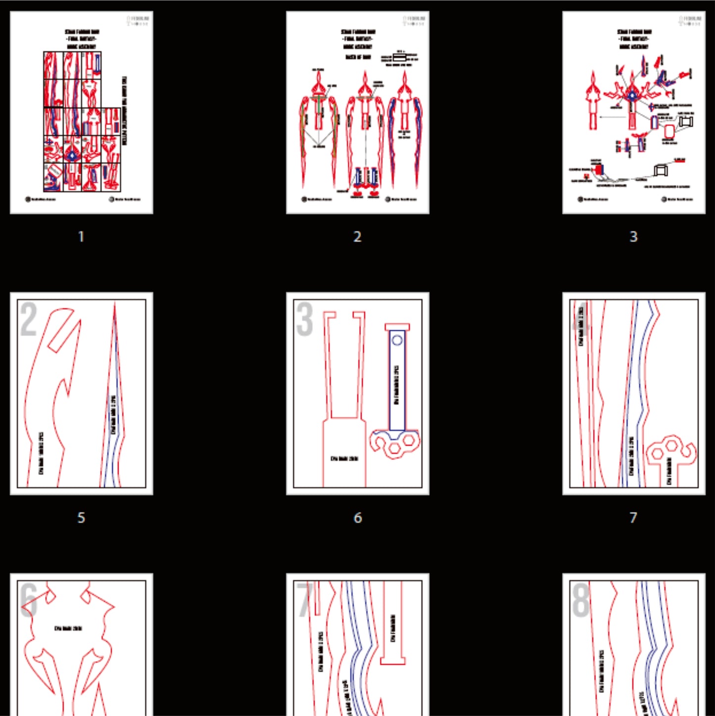 Prop Pattern: Serah Farron Bow from Final Fantasy Cosplay Template Blueprint PDF