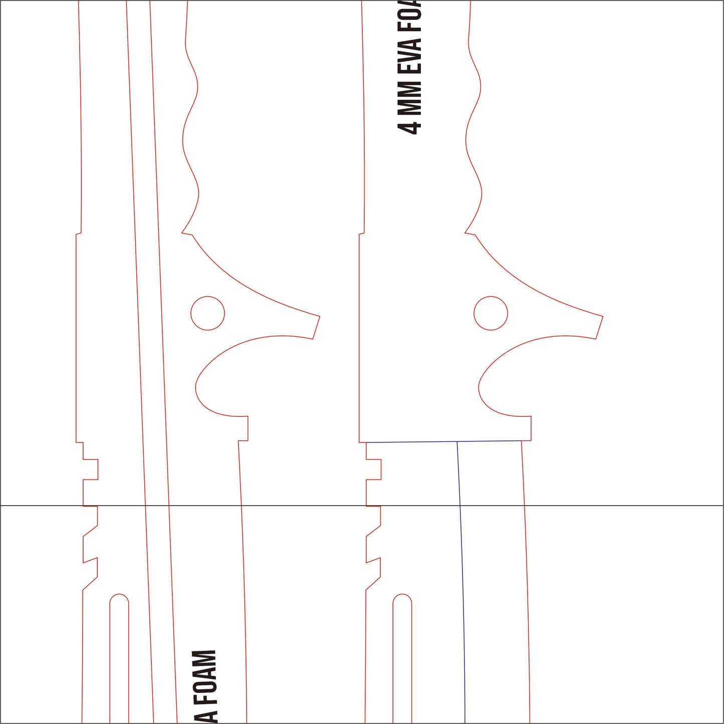 Prop Pattern: Soshiro Hoshina Dual Sword from Kaiju No. 8 Cosplay Template Blueprint PDF