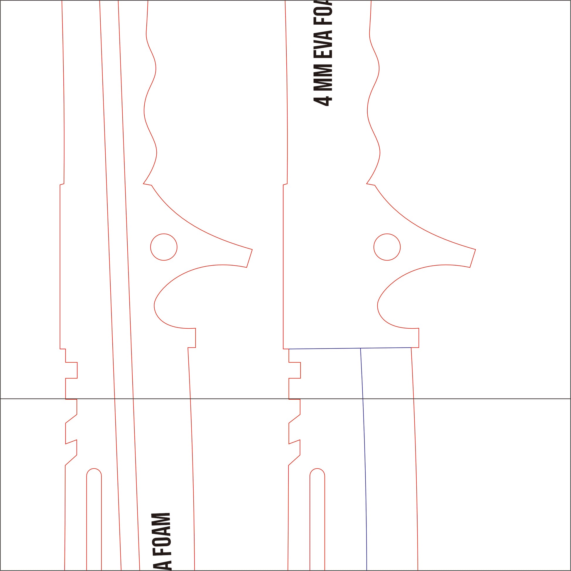 Prop Pattern: Soshiro Hoshina Dual Sword from Kaiju No. 8 Cosplay Template Blueprint PDF