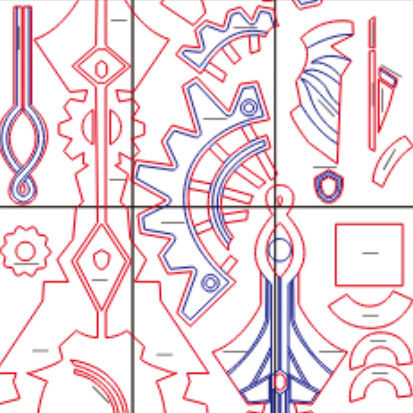 Prop Pattern: Vanitas Void Gear Keyblade from Kingdom Hearts Cosplay Template Blueprint PDF