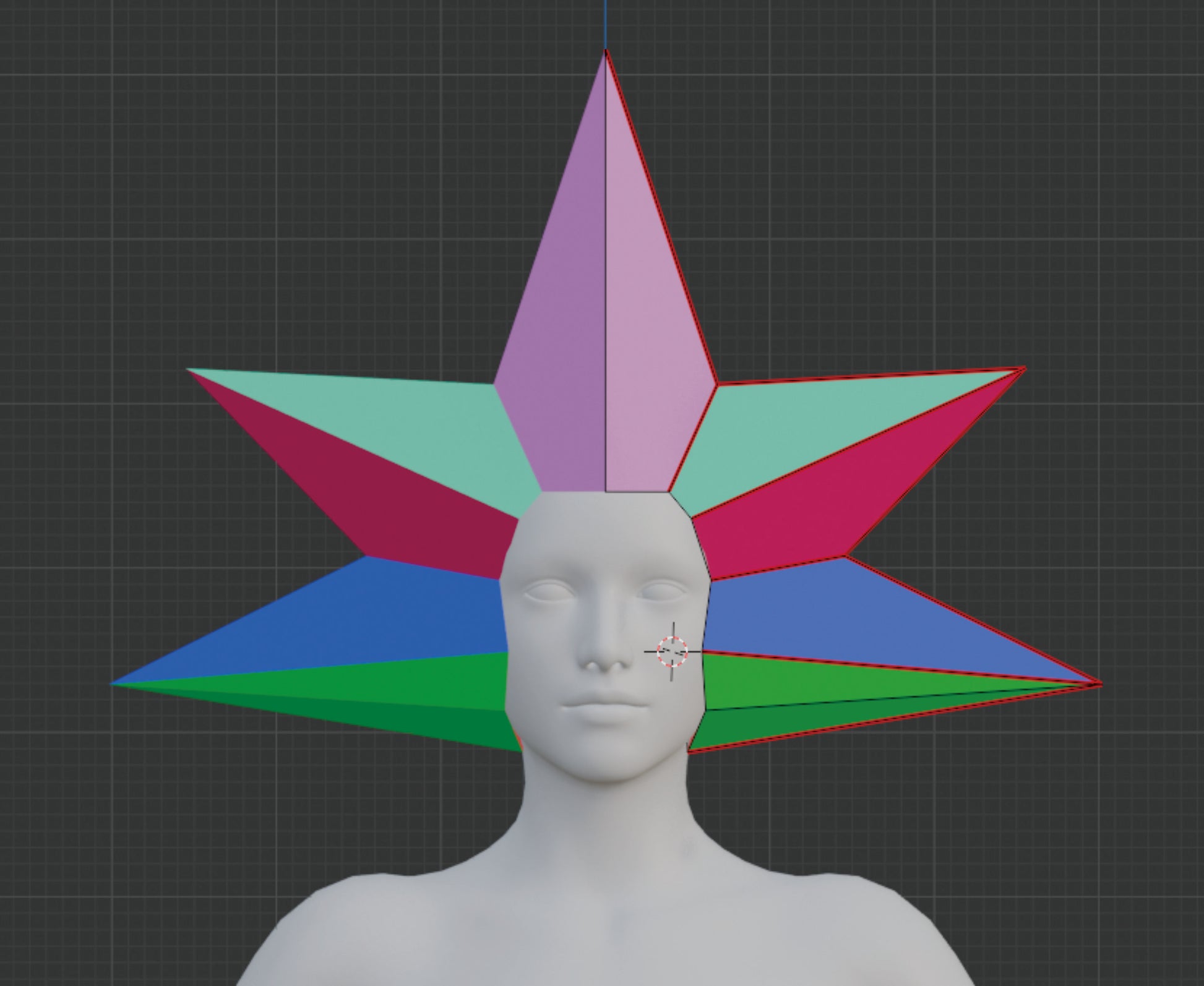 Prop Pattern: White Diamond Head from Steven Universe Cosplay Template Blueprint PDF