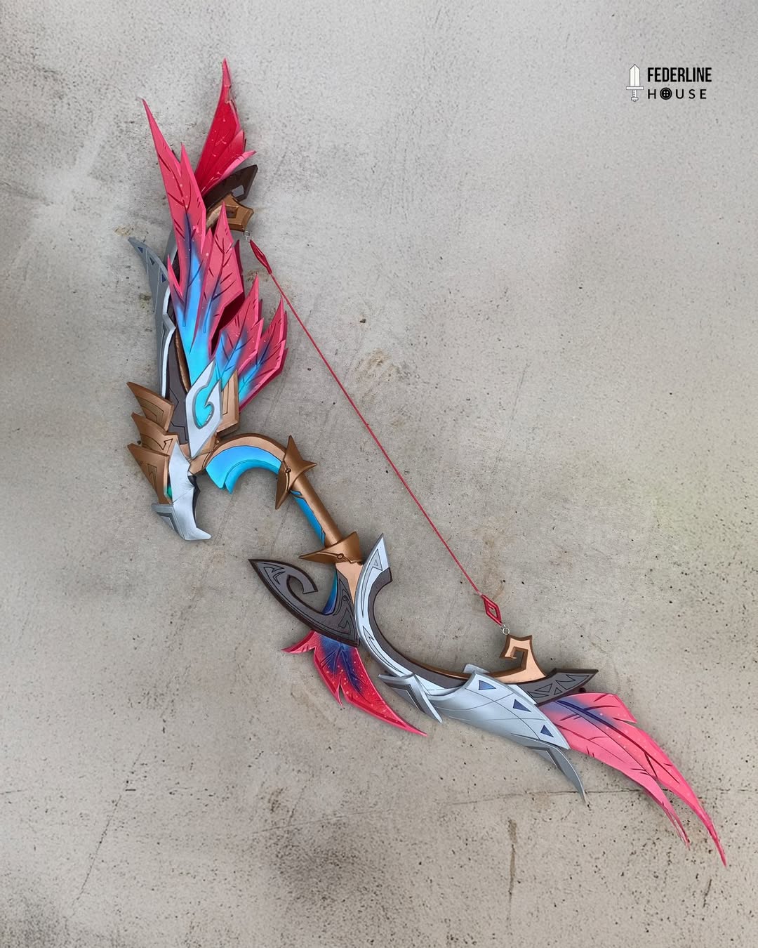 Prop_Template_Chasca_Bow_Astral_Vulture_Crimson_Plume_EVA_Foam_Pattern_for_Genshin_Impact_Cosplay_5