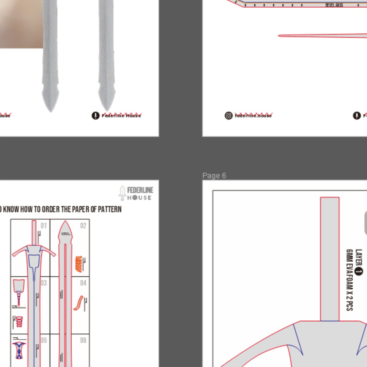 Rebellion Sword Prop Pattern Template – EVA Foam Pattern for Cosplay and DIY Builds Inspired by Devil May Cry
