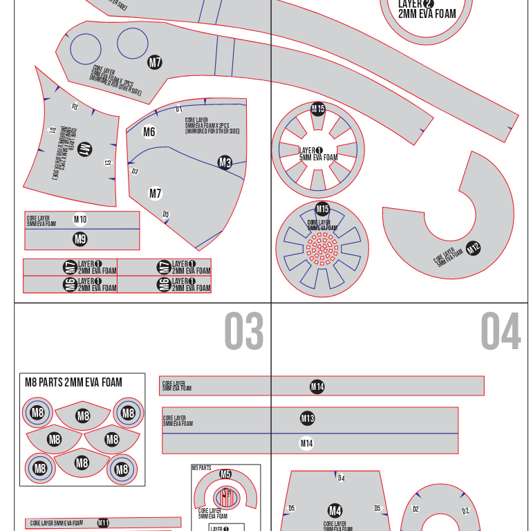 Rudo Mask Prop Pattern Template – EVA Foam Pattern for Cosplay & DIY Builds Inspired by Gachiakuta