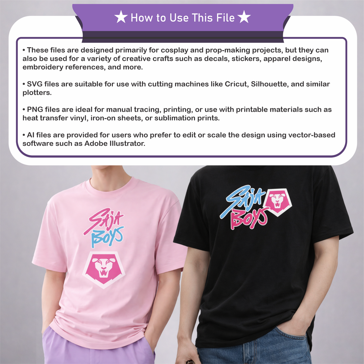 Saja Boys Logo T-Shirt Design – Ready to Print Graphic Inspired by K-Pop Demon Hunter