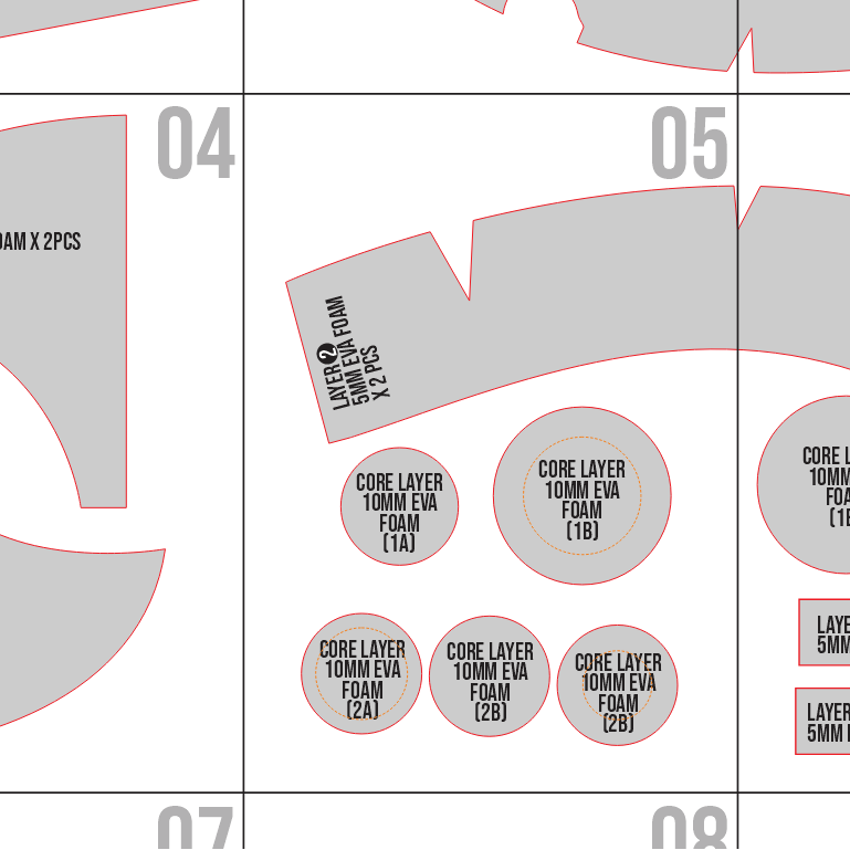 Senshi Axe Prop Pattern Template – EVA Foam Cosplay Pattern Inspired by Dungeon Meshi