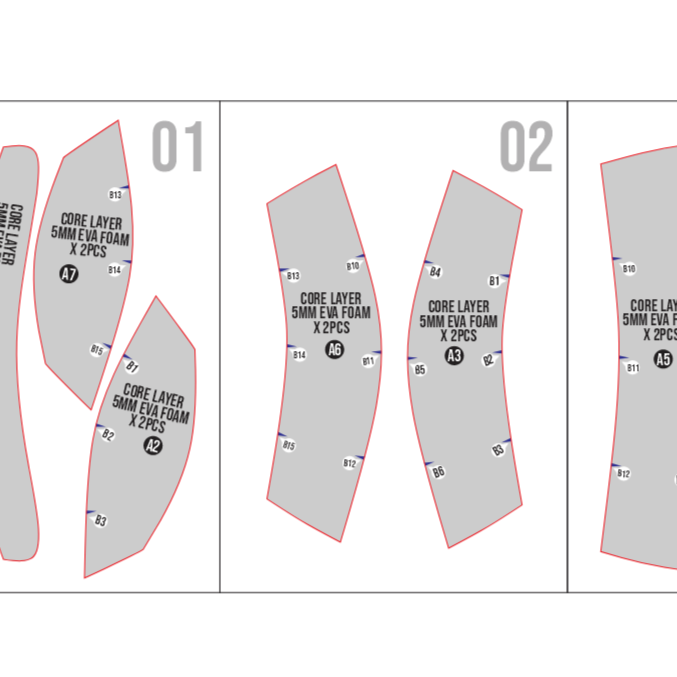 Simple Shoulder Armor Basic Pattern Template – EVA Foam Pattern for Cosplay & DIY Builds
