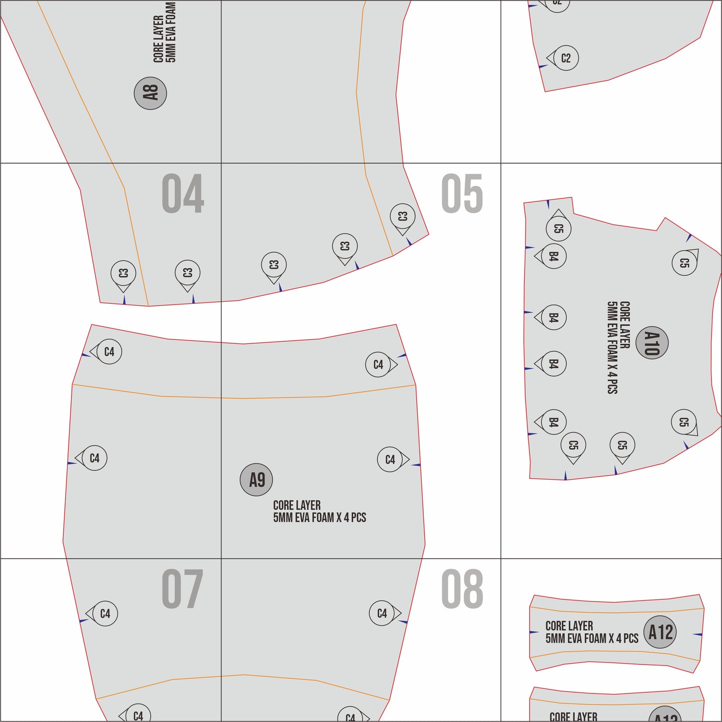 Springtrap Body Armor Prop Pattern Template – EVA Foam Pattern for Cosplay & DIY Builds Inspired by Five Nights at Freddy’s