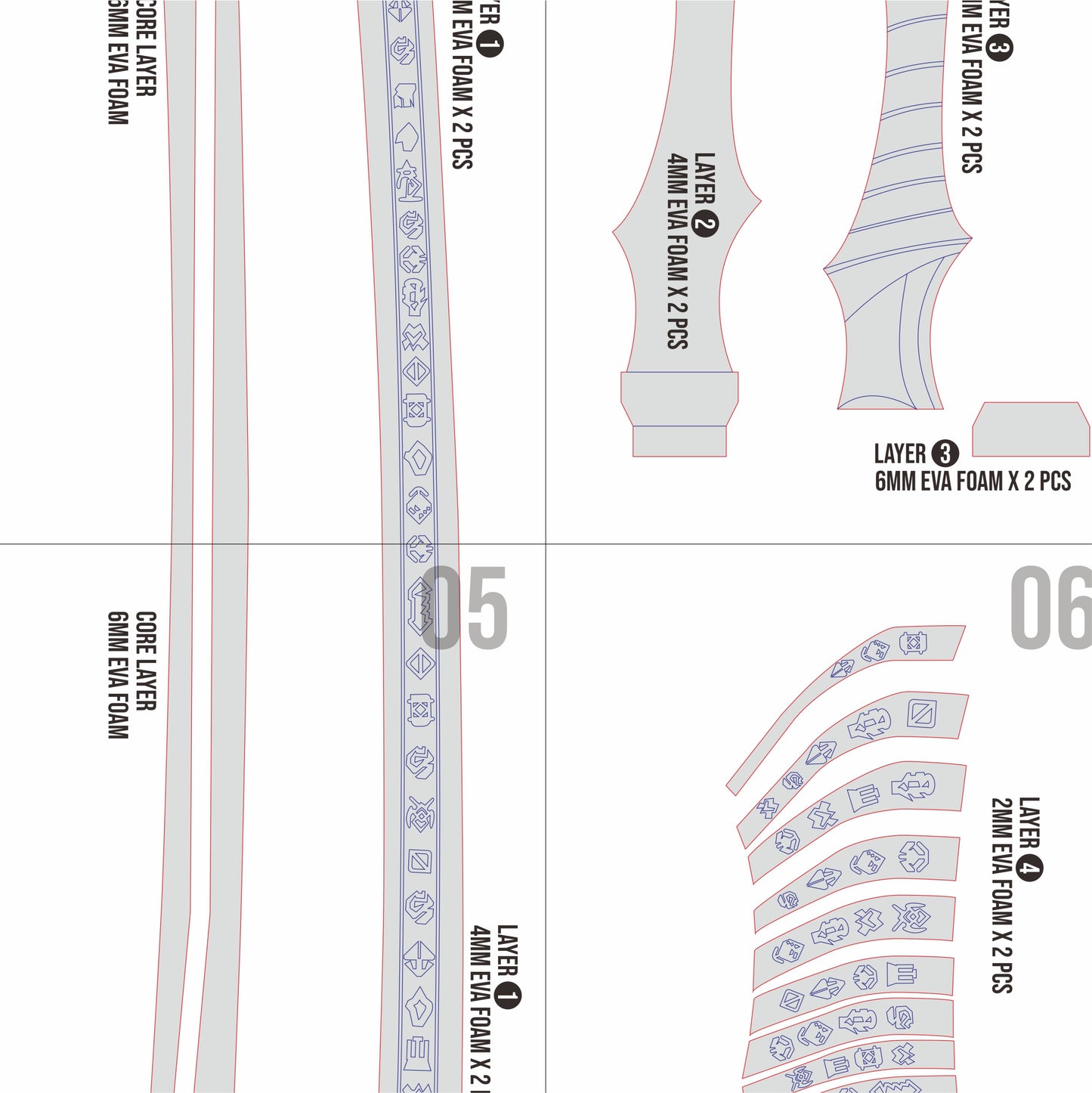 The Medalum Maelle’s Rapier Prop Pattern Template – EVA Foam Pattern for Cosplay & DIY Builds Inspired by Clair Obscur: Expedition 33