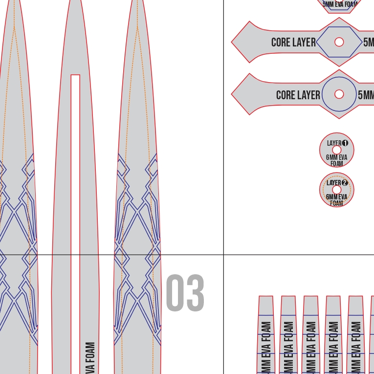Verleso Dagger Prop Pattern Template – EVA Foam Pattern for Cosplay & DIY Builds Inspired by Clair Obscur: Expedition 33