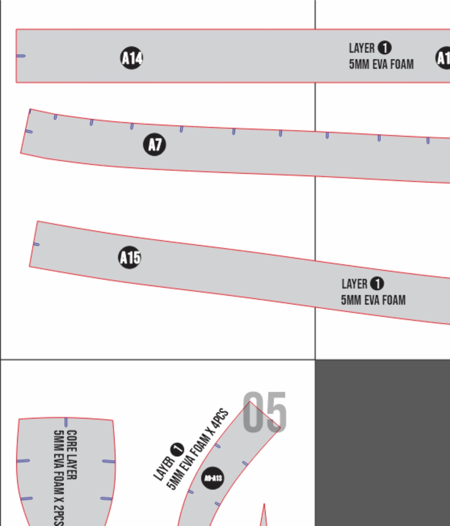 Prop Pattern: Viking Helmet with Horns Resizable EVA Foam Cosplay Template Blueprint PDF