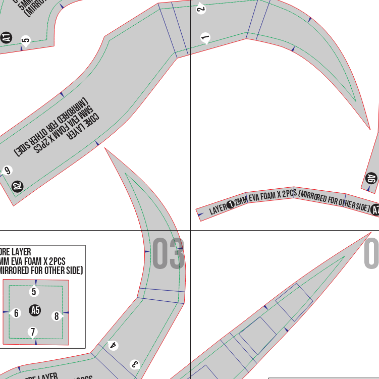 Vinestaff Horns Prop Pattern Template – EVA Foam Pattern for Cosplay and DIY Builds Inspired by Roblox