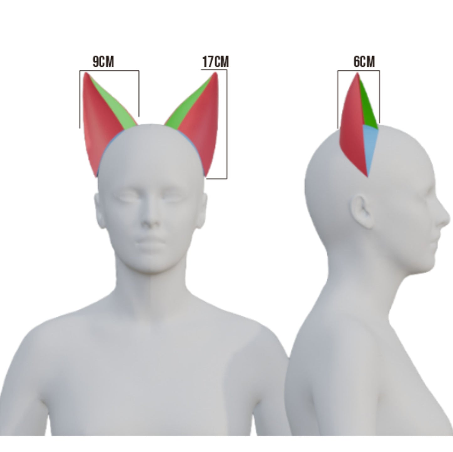 Wolf Ears Prop Pattern Template – EVA Foam Pattern for Cosplay and DIY Builds Inspired by Animal Fantasy Style