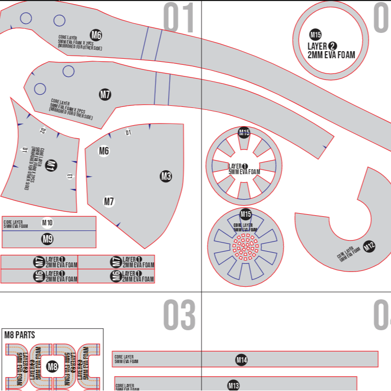 Zanka Mask Prop Pattern Template – EVA Foam Pattern for Cosplay & DIY Builds Inspired by Gachiakuta