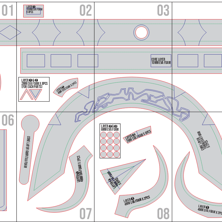 Zanka’s Lovely Assistaff Prop Pattern + Video Template – EVA Foam Pattern for Cosplay & DIY Builds Inspired by Gachiakuta
