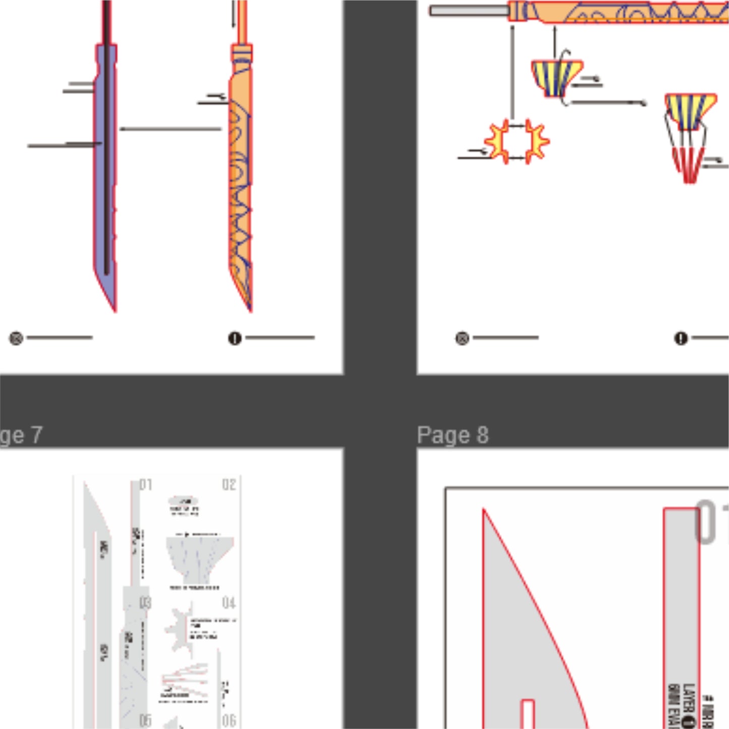 Zenin Maki Sword Dragon Bone Shibuya Arc Prop Pattern Template – EVA Foam Cosplay PDF Inspired by Jujutsu Kaisen