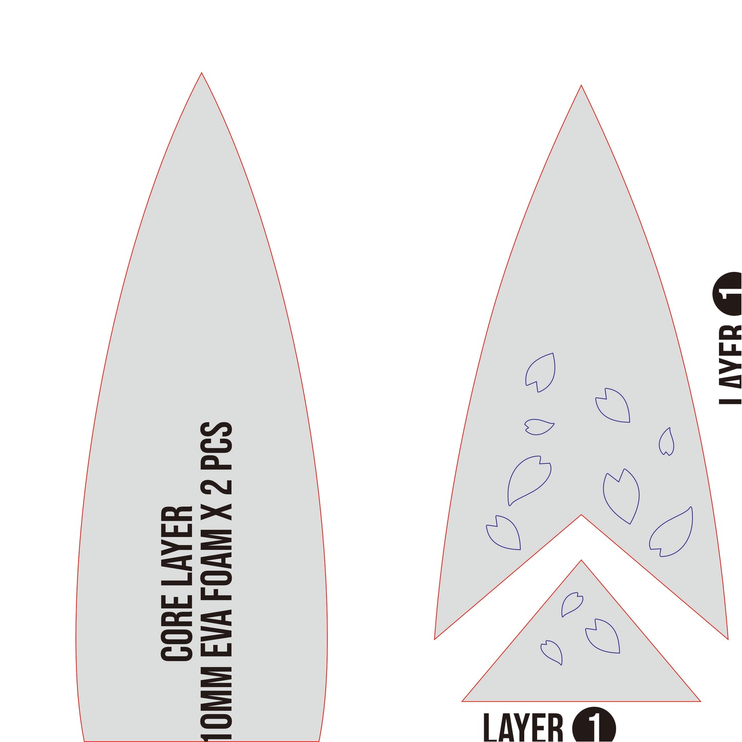 Prop Pattern: Zoey Knives from Kpop Demons Hunter Cosplay Template Blueprint PDF