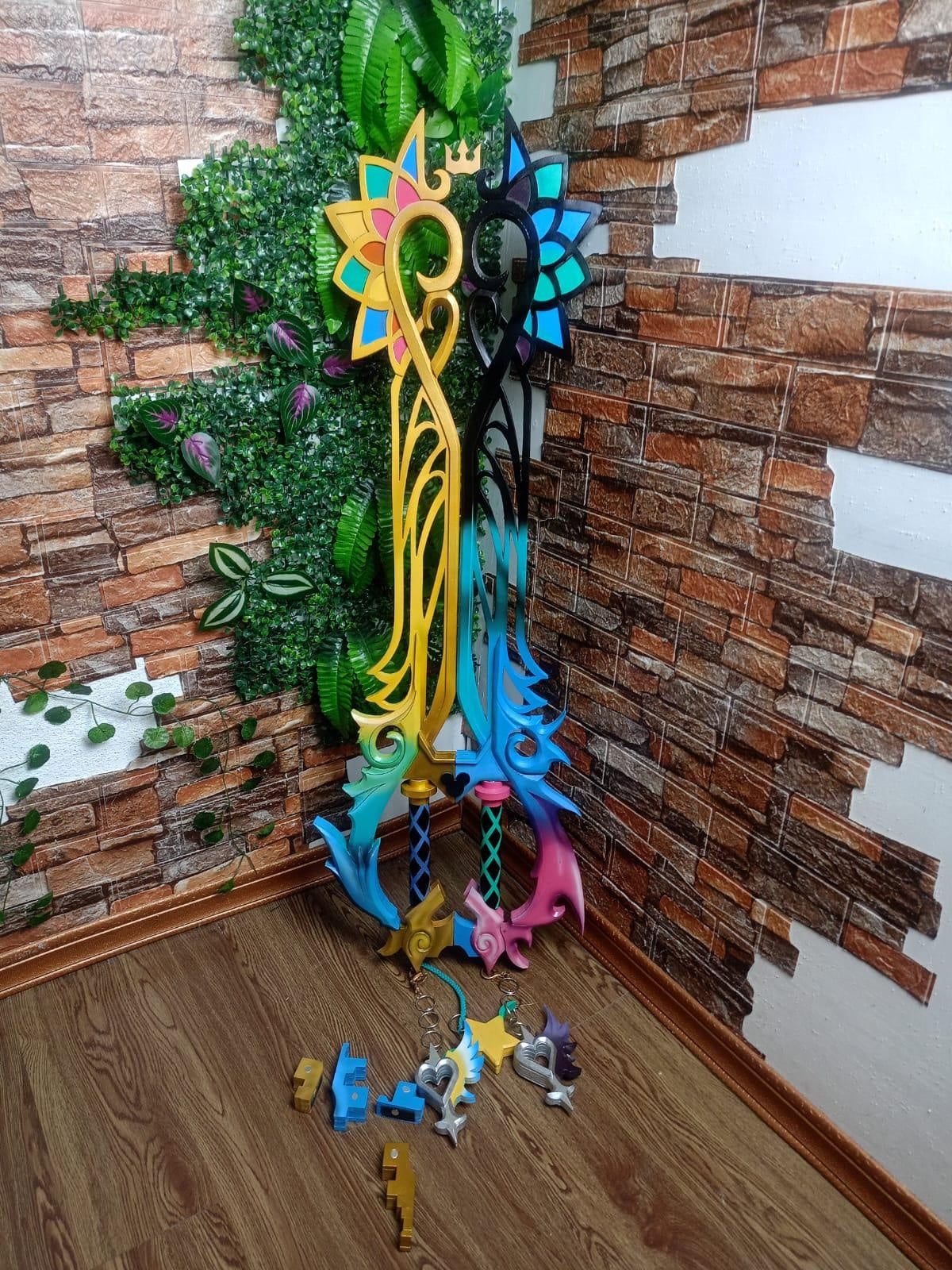 Prop Pattern: Combined Keyblade from Kingdom Hearts Cosplay Template Blueprint PDF