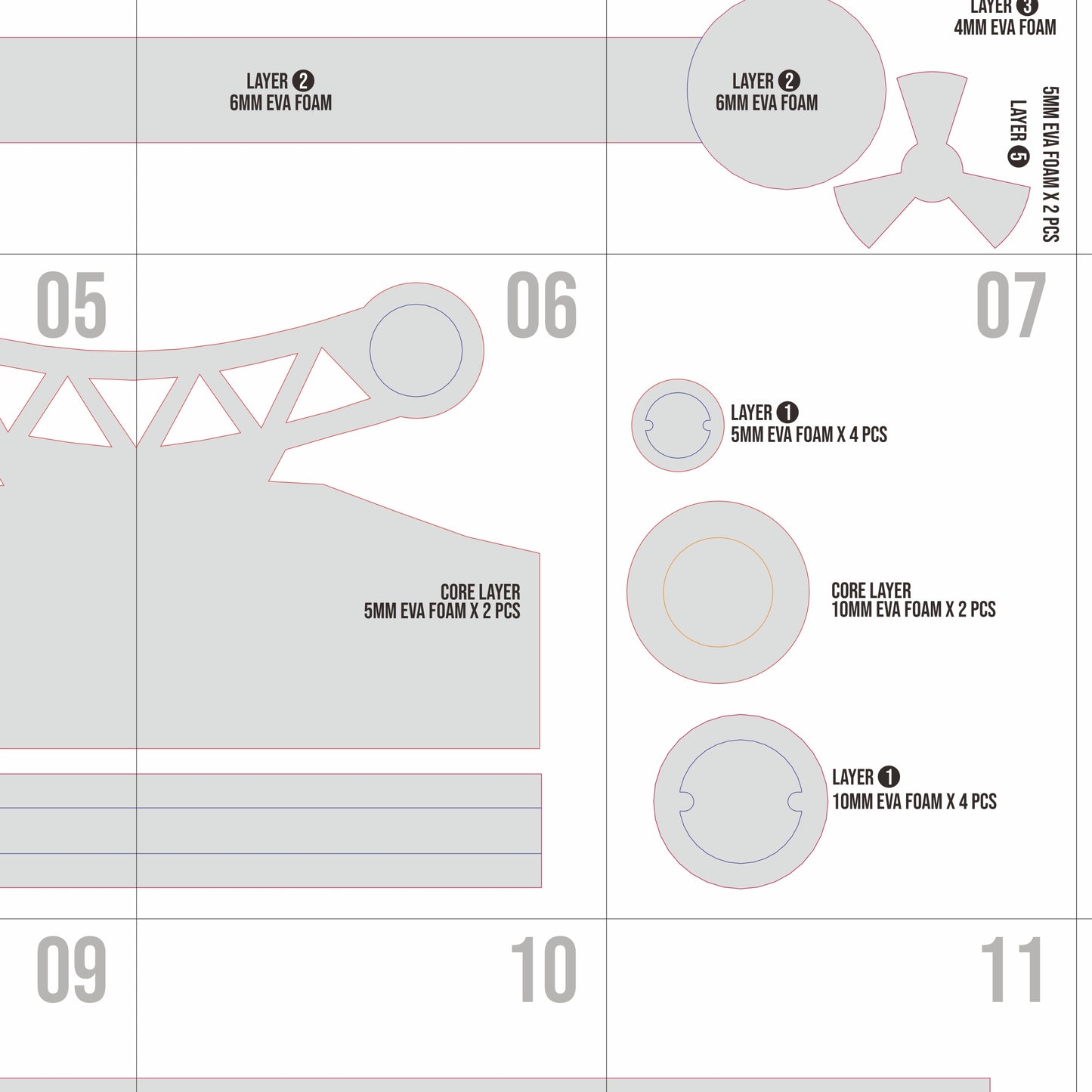 Aigis Gear Accessories Prop Pattern (Headphone Arm Thigh Armor) – EVA Foam Cosplay PDF Inspired by Persona 3 (Reload)