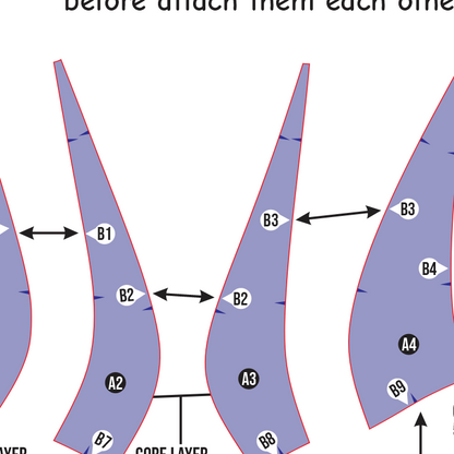 Alastor Ears Prop Pattern Template – EVA Foam Pattern for Cosplay and DIY Builds Inspired by Hellaverse