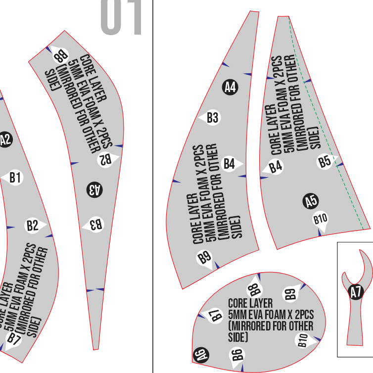 Alastor Ears Prop Pattern Template – EVA Foam Pattern for Cosplay and DIY Builds Inspired by Hellaverse