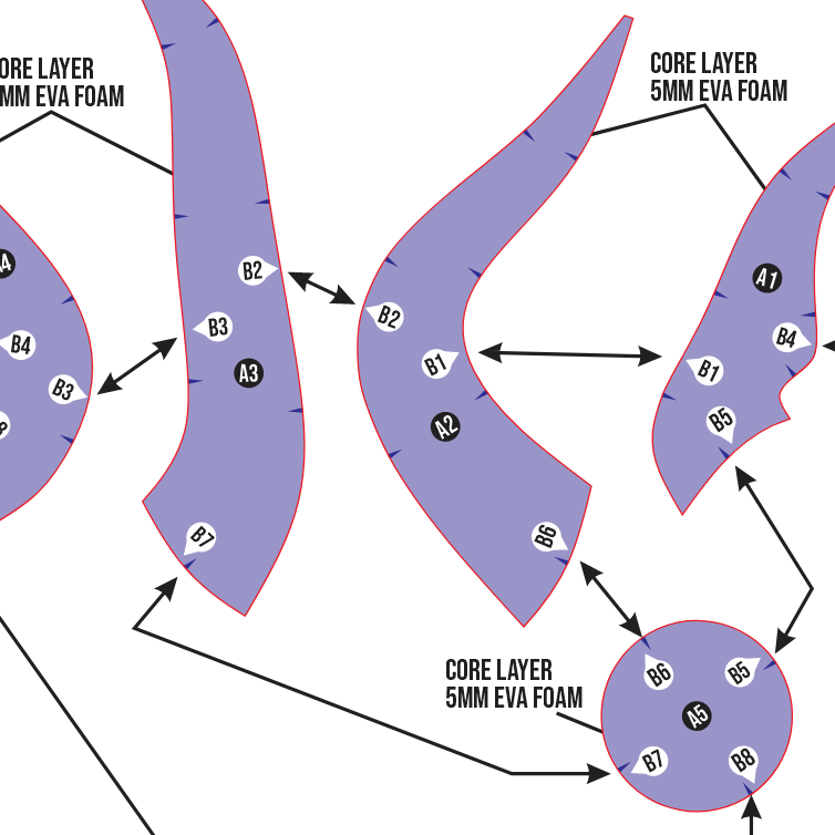 Albedo Horn Prop Pattern Template – EVA Foam Pattern for Cosplay and DIY Builds Inspired by Genshin Impact / Basic Pattern