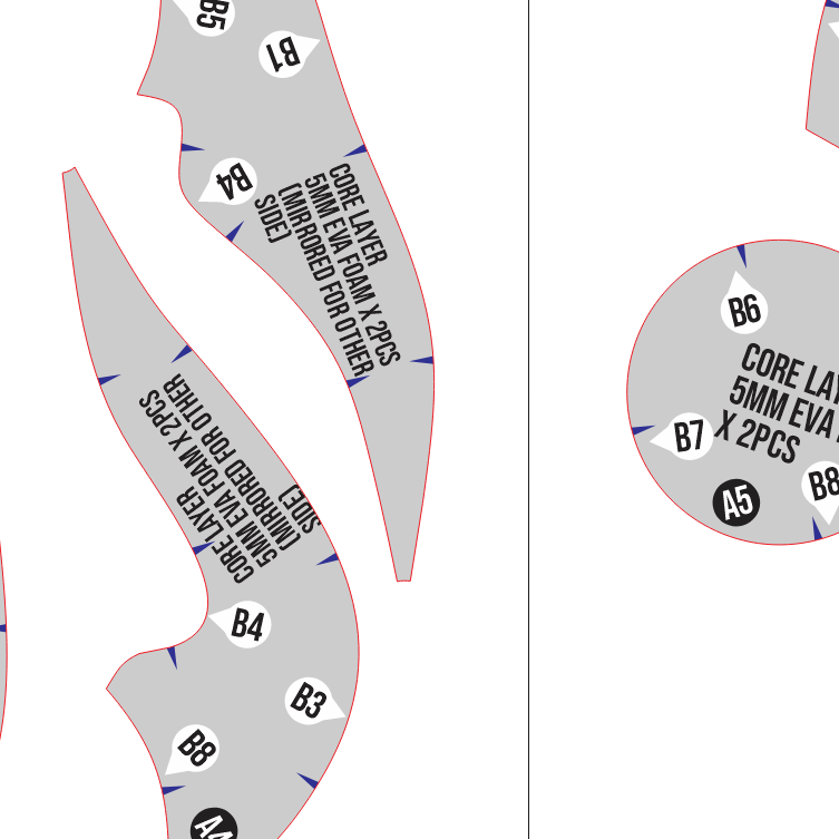 Albedo Horn Prop Pattern Template – EVA Foam Pattern for Cosplay and DIY Builds Inspired by Genshin Impact / Basic Pattern