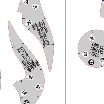 Albedo Horn Prop Pattern Template – EVA Foam Pattern for Cosplay and DIY Builds Inspired by Genshin Impact / Basic Pattern
