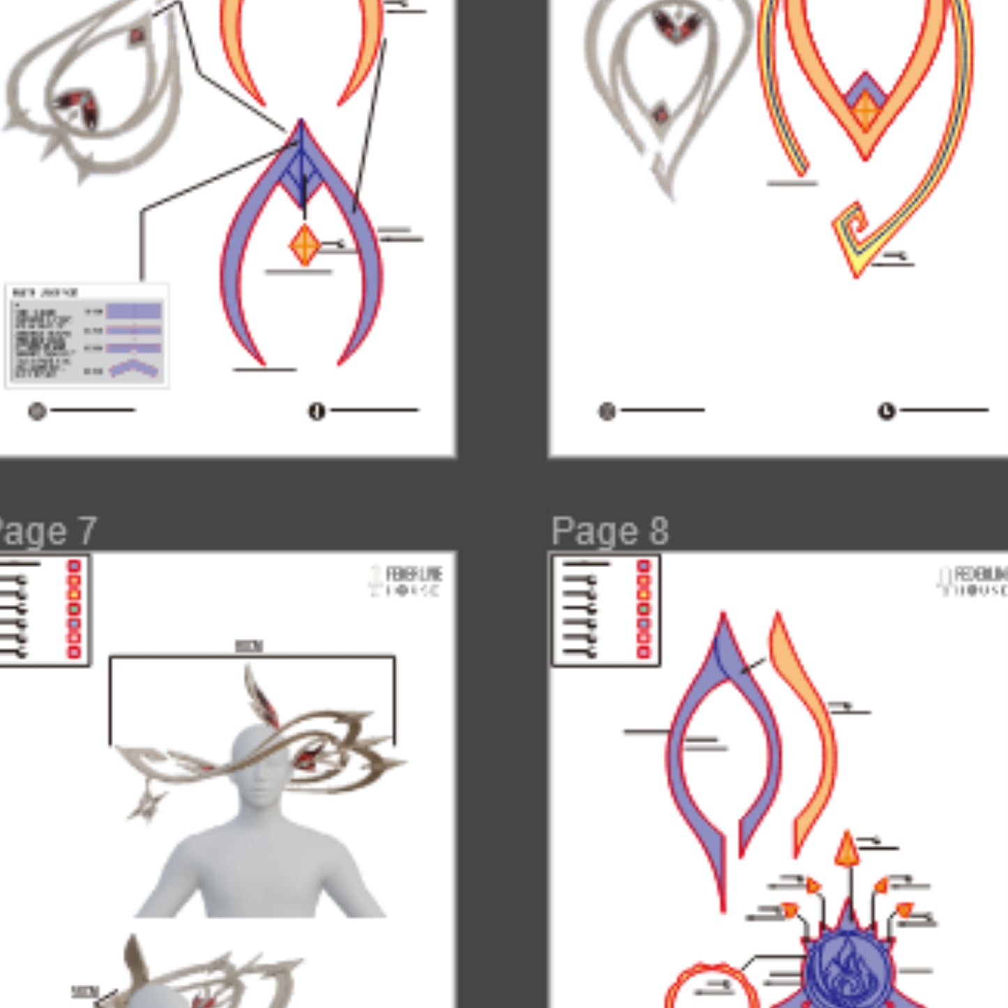 Alice Hat Prop Pattern Template – EVA Foam Cosplay PDF Inspired by Genshin Impact