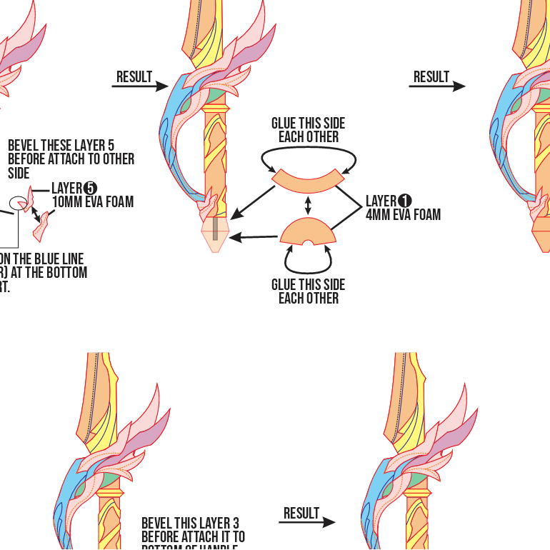 Aquila Favonia Prop Pattern Template – EVA Foam Pattern for Cosplay & DIY Builds Inspired by Genshin Impact