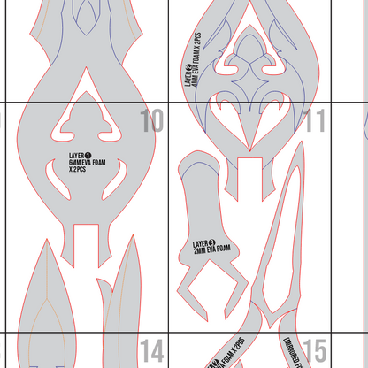 Argenti Spear Prop Pattern Template – EVA Foam Cosplay PDF Inspired by Honkai Star Rail