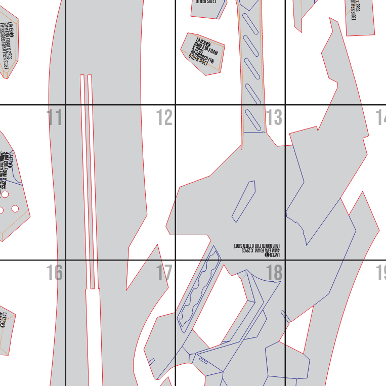 Arlan Claymore Sword Prop Pattern Template – EVA Foam Pattern for Cosplay and DIY Builds Inspired by Honkai Star Rail