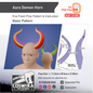 Aura Demon Horn Prop Pattern Template – EVA Foam Pattern for Cosplay and DIY Builds Inspired by Fantasy Demon Style