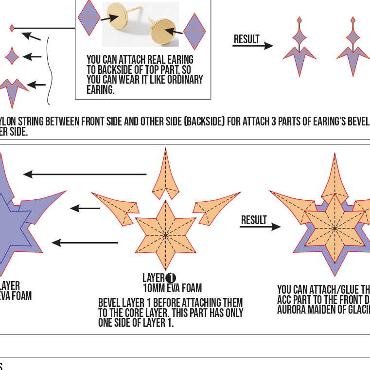 Aurora Maiden of Glacier Accessories Prop Pattern – EVA Foam Cosplay PDF Inspired by Mobile Legends Bang Bang