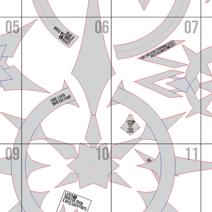 Aurora Maiden of Glacier Accessories Prop Pattern – EVA Foam Cosplay PDF Inspired by Mobile Legends Bang Bang