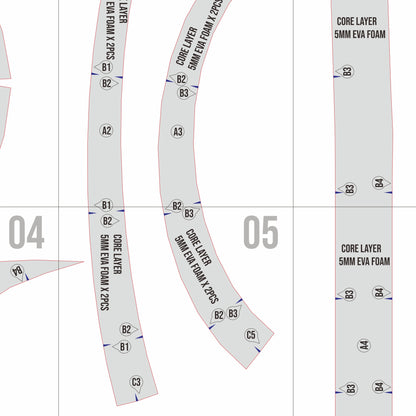 Baret Hat Basic Pattern Template – EVA Foam Cosplay PDF for DIY Builds