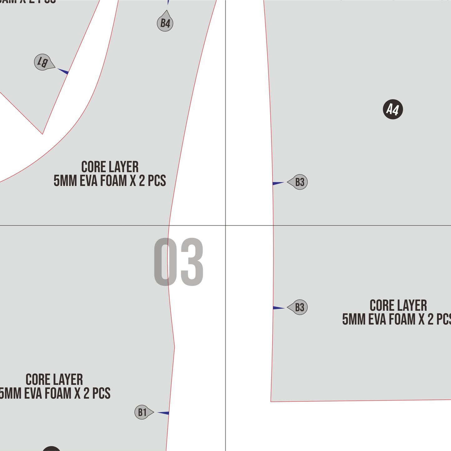 Base Crop Armor Basic Pattern Template – EVA Foam Cosplay PDF for DIY Builds