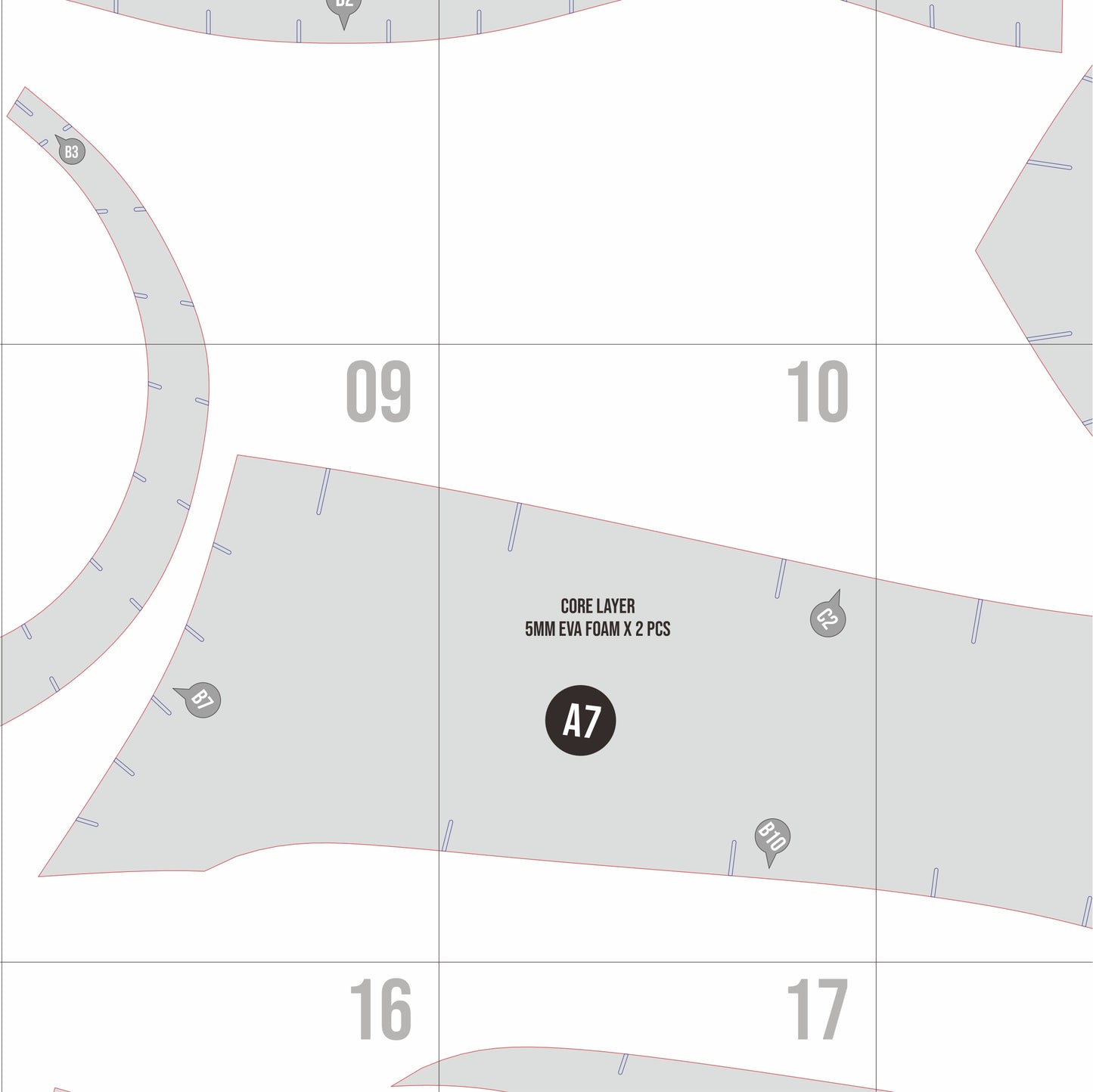 Base Knight Armor No.1 Basic Pattern Template – EVA Foam Cosplay PDF for DIY Builds