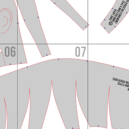 Basic Head Mannequin EVA Foam 1 Prop Pattern Template – EVA Foam Pattern for Cosplay and DIY Builds Inspired by Fantasy / Basic Costume Design