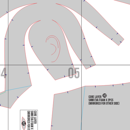 Basic Head Mannequin EVA Foam 2 Prop Pattern Template – EVA Foam Pattern for Cosplay and DIY Builds Inspired by Fantasy / Basic Costume Design